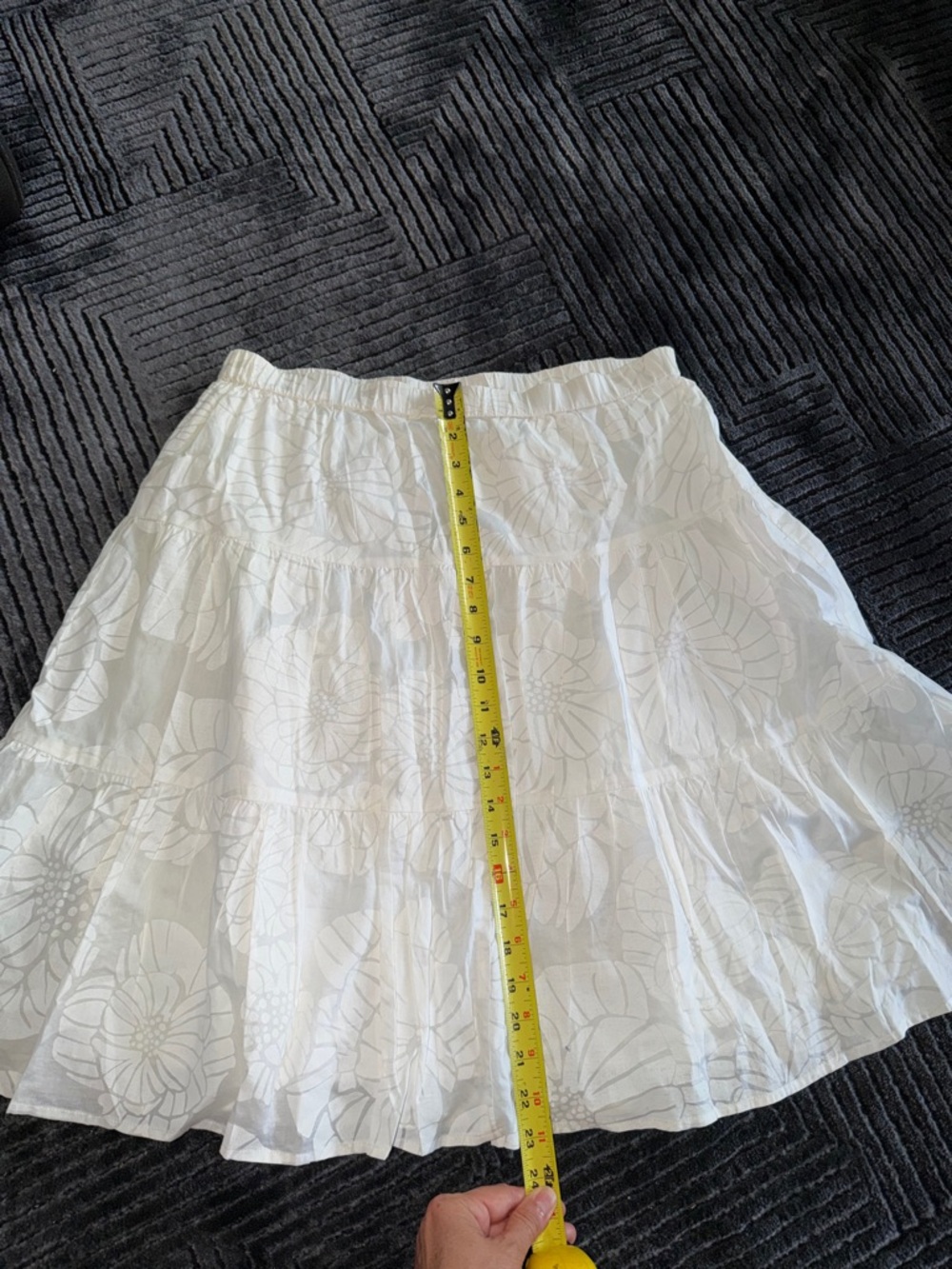 White Floral Tiered Skirt - Women